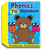 Phonics Worksheets for Kindergarten (70 Worksheets) No Prep