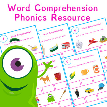 Preview of Phonics Write the CVC Words with Pictures | Word Comprehension