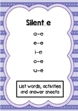 Phonics activity pages: Silent e
