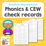 Phonics and Common Exception Words Record