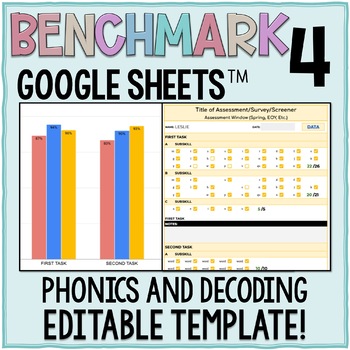 Preview of Phonics and Decoding Editable Benchmark 4 Assessment in Google Sheets™
