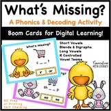 Phonics and Decoding Words Activities Boom Cards for Dista