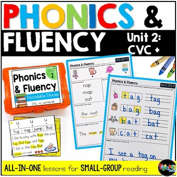 Preview of CVC Decodable Readers: Phonics and Fluency Lessons Science of Reading