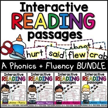 Preview of Phonics and Fluency Interactive Reading Passages Bundle