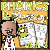 Phonics Worksheets and Phonics Based Fluency~ Unit 3 Dista