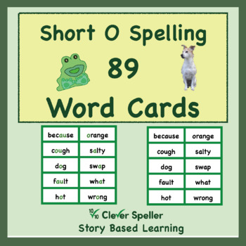 Preview of Phonics and Phonemic Awareness Spelling Flash Cards Short O Vowel Sound Words