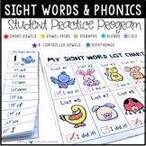 Phonics and Sight Words EDITABLE Student Word Lists BUNDLE