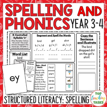 Preview of Phonics and Spelling Rules Activities Year 3-4 - Structured Literacy Activities
