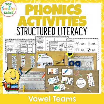Preview of Phonics and Structured Literacy Activities - Vowel Teams