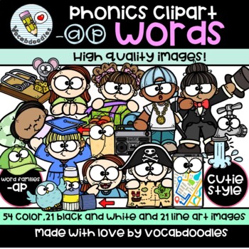 Preview of Phonics-ap word families clipart