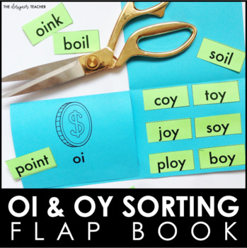 Preview of FREE OI and OY Sort Flap Book and Vowel Diphthong Activity