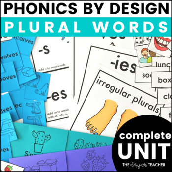 Preview of Phonics by Design Regular & Irregular Plural Nouns Unit BUNDLE: S, ES, IES, VES