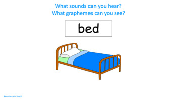 Preview of Phonics - 'e' as in bed & 'ea' as in bread graphemes - Introduce and Teach