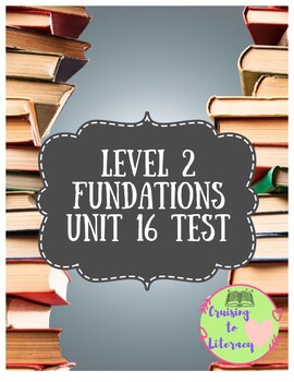 Preview of Phonics for Fun! Level 2, Unit 16 Pre-Test/Post