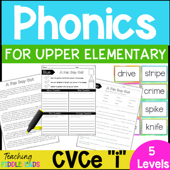 Preview of Phonics for Older Students | Reading Intervention & Decodable Passages | CVCe i
