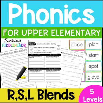 Preview of Phonics for Older Students Reading Intervention & Decodable Passages LSR Blends