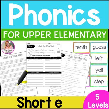 Preview of Phonics for Older Students | Reading Intervention & Decodable Passages | Short e