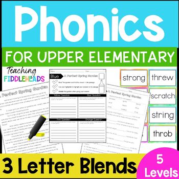 Preview of Phonics for Older Students Reading Intervention for 3 Letter Blends Trigraphs