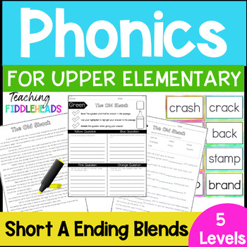Preview of Phonics for Older Students Reading Intervention for Short A Ending Blends