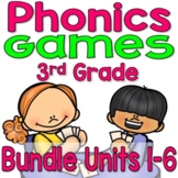 Phonics for Third Grade,  Games Bundle Units 1-6