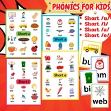 Phonics for kids, short u,i,a,e,o sound, fun activity