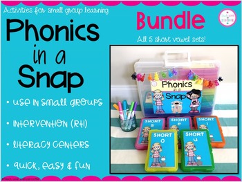 Preview of Phonics in a Snap! Short Vowel BUNDLE