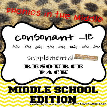 Preview of Phonics in the Middle (Consonant -le Supplemental Resources), supp. w/ SPIRE