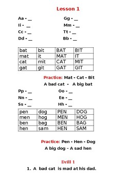 Preview of Phonics lesson 1