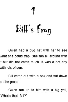 Preview of Phonics story "Watch the Frog Jump" for older students (cvc-flsz, ng/nk, wall..)