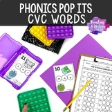 Phonics with CVC Words Task Cards | Fidget Pop its Poppers