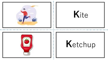 Preview of Flashcards--Phonics words- Letter K L M N