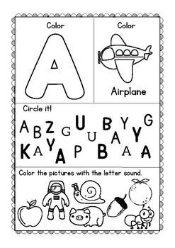 Preview of Phonics worksheet alphabet A to Z