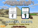 PhonicsCraft - Letter Handwriting & Tracing Cards (Minecra
