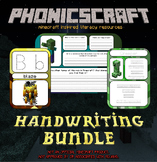 Preview of PhonicsCraft - Minecraft Tracing and Handwriting BUNDLE (Minecraft Inspired)