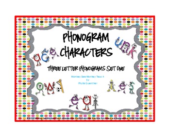 Preview of Phonogram Characters (3letters) Word Chunks (Set One)