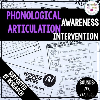 Preview of Phonological Awareness Articulation Intervention R RBlends
