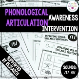 Phonological Awareness Articulation Intervention T D