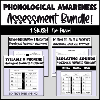 Preview of Phonological Awareness Baseline Assessment Bundle