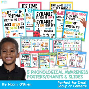 Preview of Phonological Awareness Chants/Posters And Slides Science of Reading