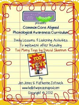 Preview of Phonological Awareness Curriculum: Text Based & Common Core Aligned Sampler