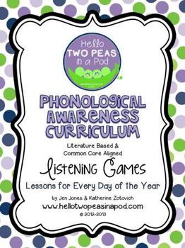 Preview of Phonological Awareness Curriculum: Text Based & Common Core - One Year Bundle