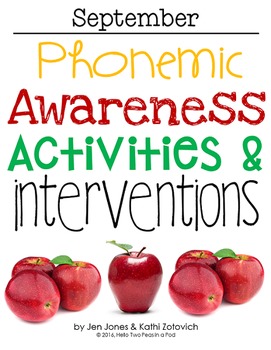 Preview of Phonemic Awareness Activities & Interventions - September