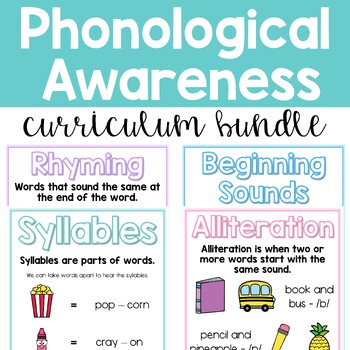 Preview of Phonological Awareness Curriculum for Pre-K, TK, and Kindergarten