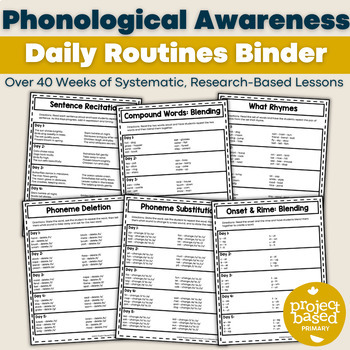 Preview of Phonological Awareness Daily Routines Binder