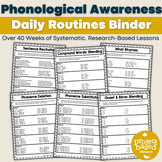 Phonological Awareness Daily Routines Binder