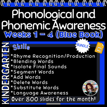 Preview of Phonological Awareness Heggerty Aligned Weeks 1-4 (KINDERGARTEN) BUNDLE