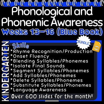 Preview of Phonological Awareness Heggerty Inspired Weeks 13-16 (Kindergarten) BUNDLE