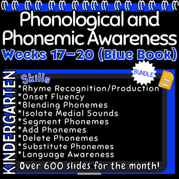 Preview of Phonological Awareness Heggerty Aligned Weeks 17-20 Kindergarten Bundle