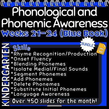 Preview of Phonological Awareness Heggerty Aligned Weeks 21-24 Kindergarten Bundle