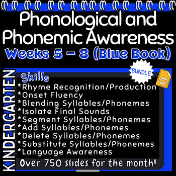 Preview of Phonological Awareness Heggerty Aligned Weeks 5-8 (KINDERGARTEN) BUNDLE